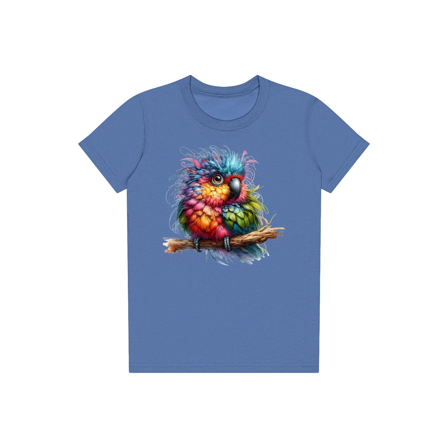 T-shirt Quirky Bird graphic 0003 - Columbia Blue