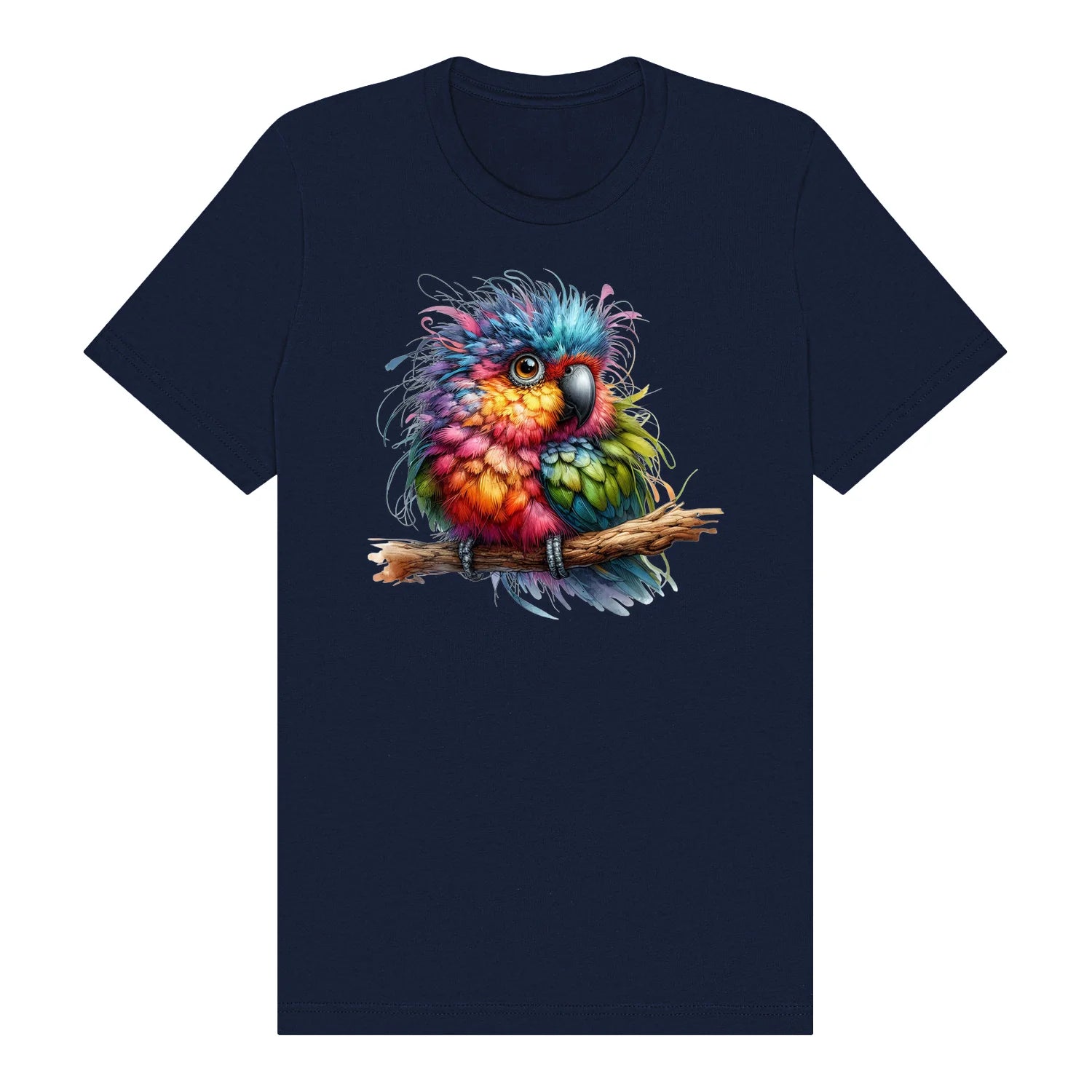 T-shirt Quirky Bird graphic 0003 - Navy