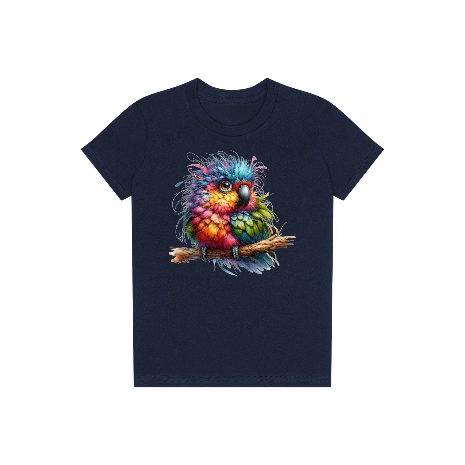 T-shirt Quirky Bird graphic 0003 - Navy