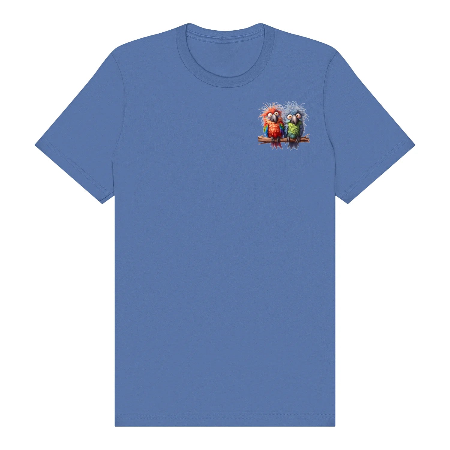 T-shirt Quirky Bird graphic 0004 - Columbia Blue