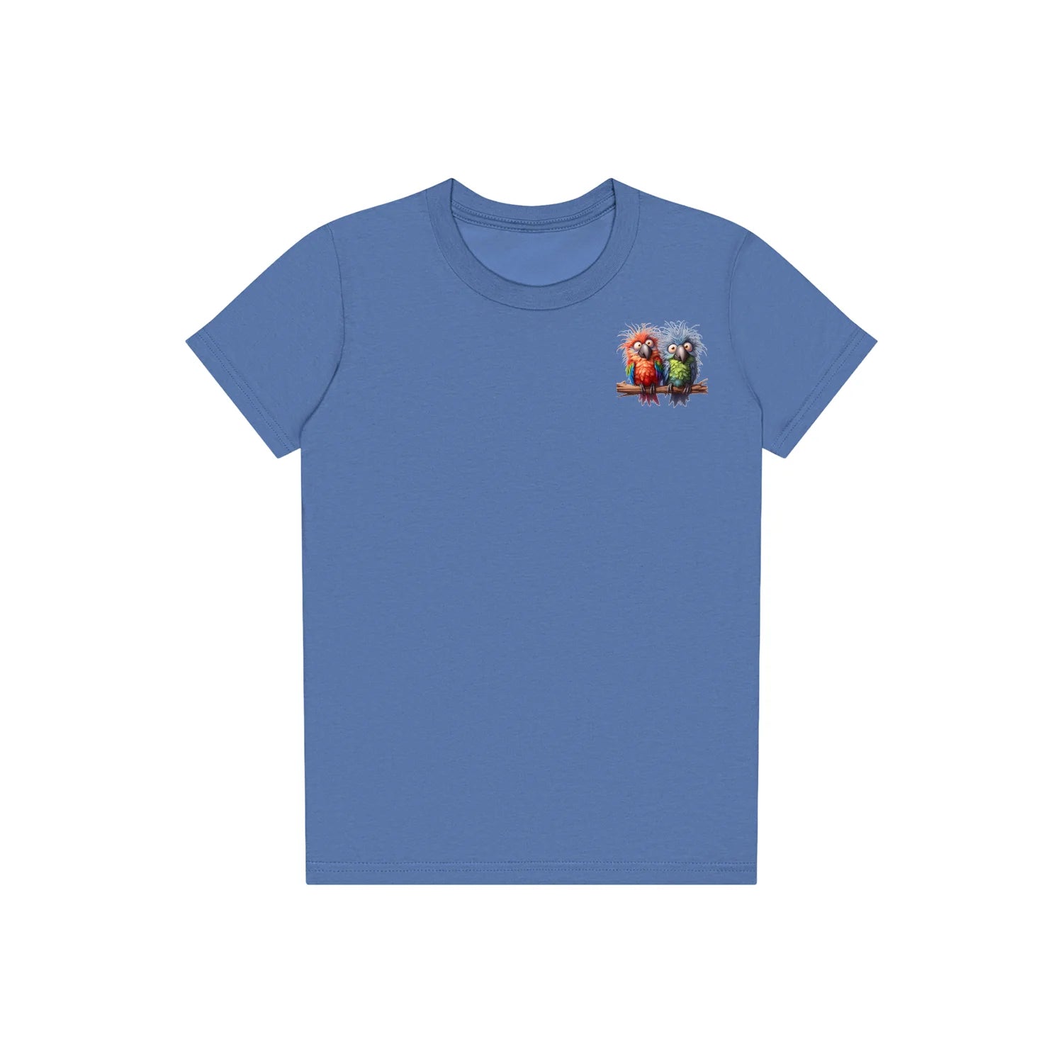 T-shirt Quirky Bird graphic 0004 - Columbia Blue
