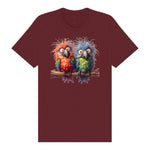 T-shirt Quirky Bird graphic 0004 - Maroon