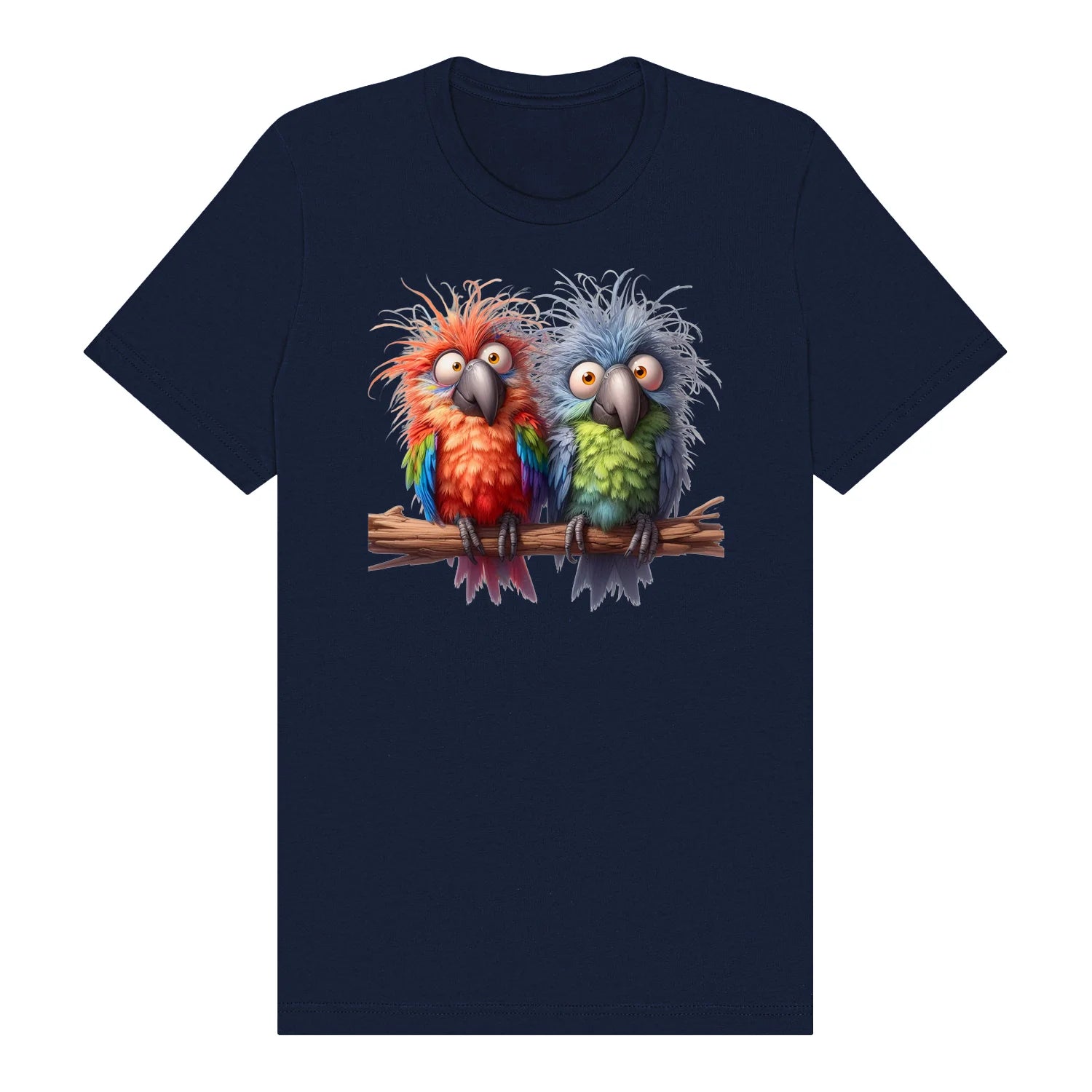 T-shirt Quirky Bird graphic 0004 - Navy