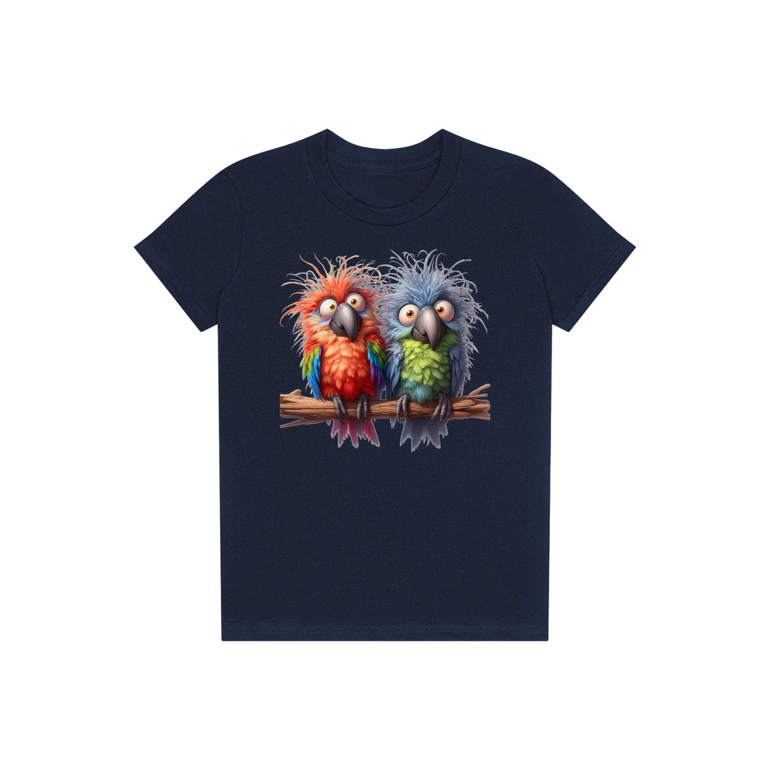 T-shirt Quirky Bird graphic 0004 - Navy