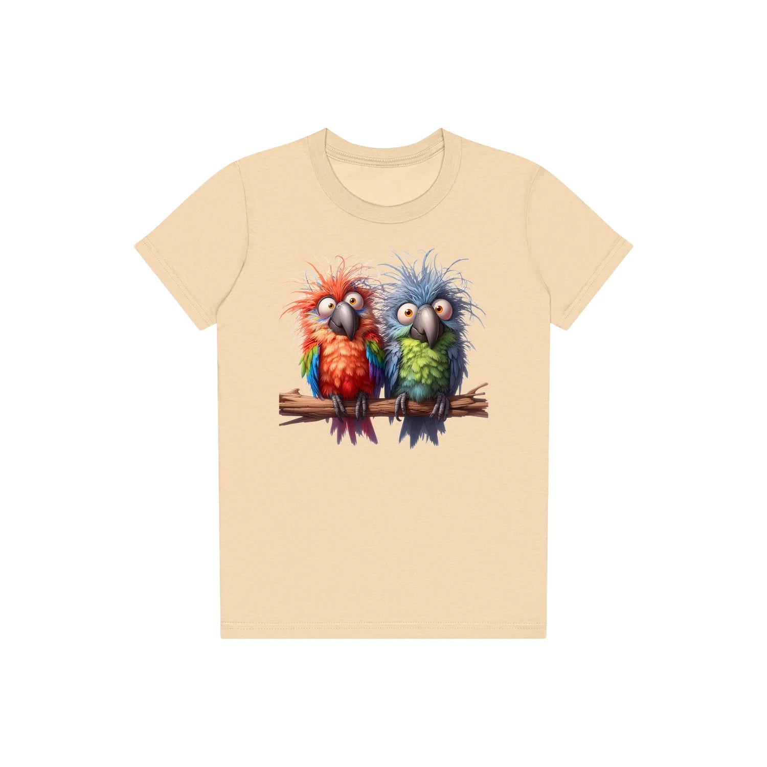 T-shirt Quirky Bird graphic 0004 - Soft Cream