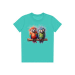 T-shirt Quirky Bird graphic 0004 - Teal