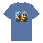 T-shirt Quirky Bird graphic 0005 - Columbia Blue