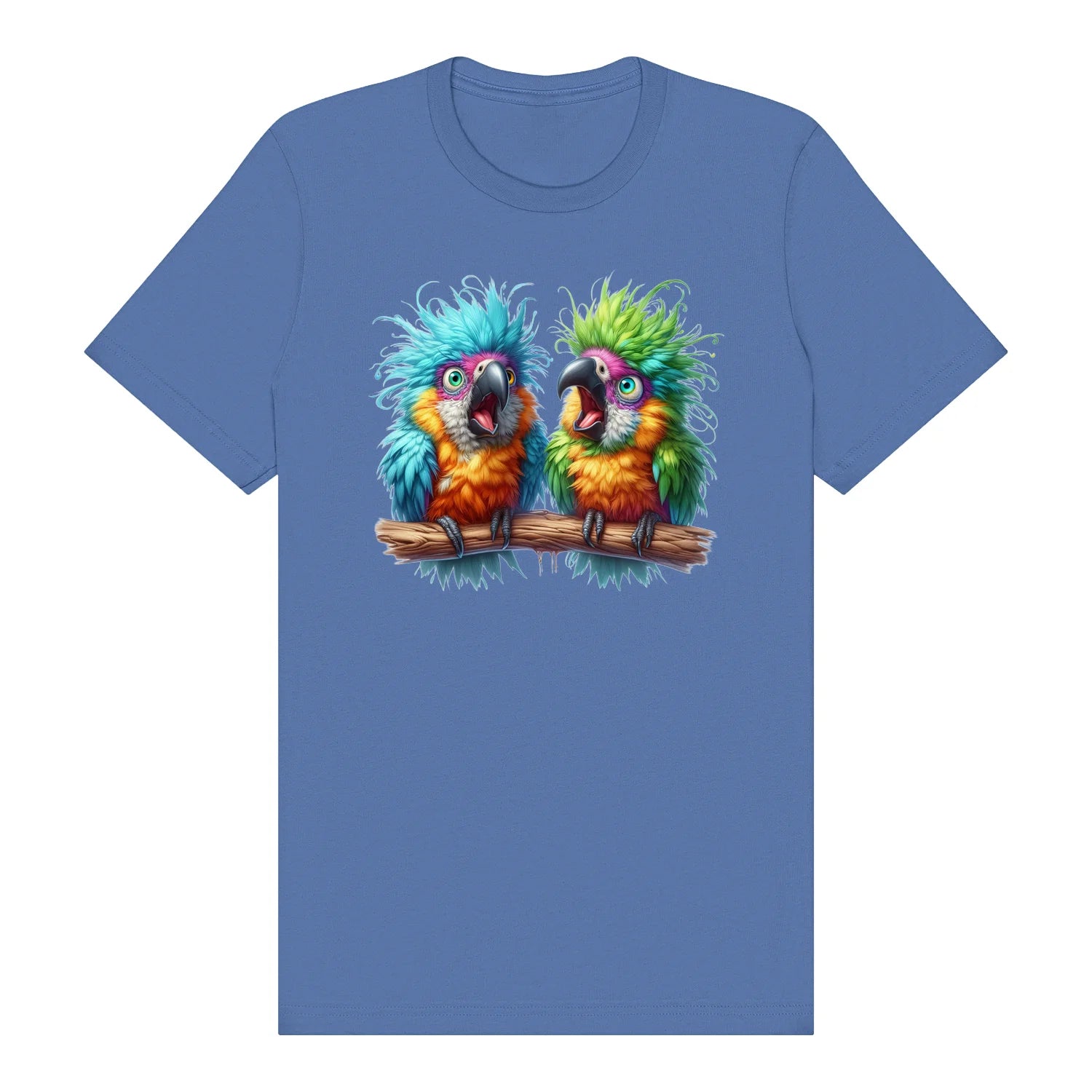 T-shirt Quirky Bird graphic 0005 - Columbia Blue