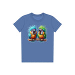 T-shirt Quirky Bird graphic 0005 - Columbia Blue