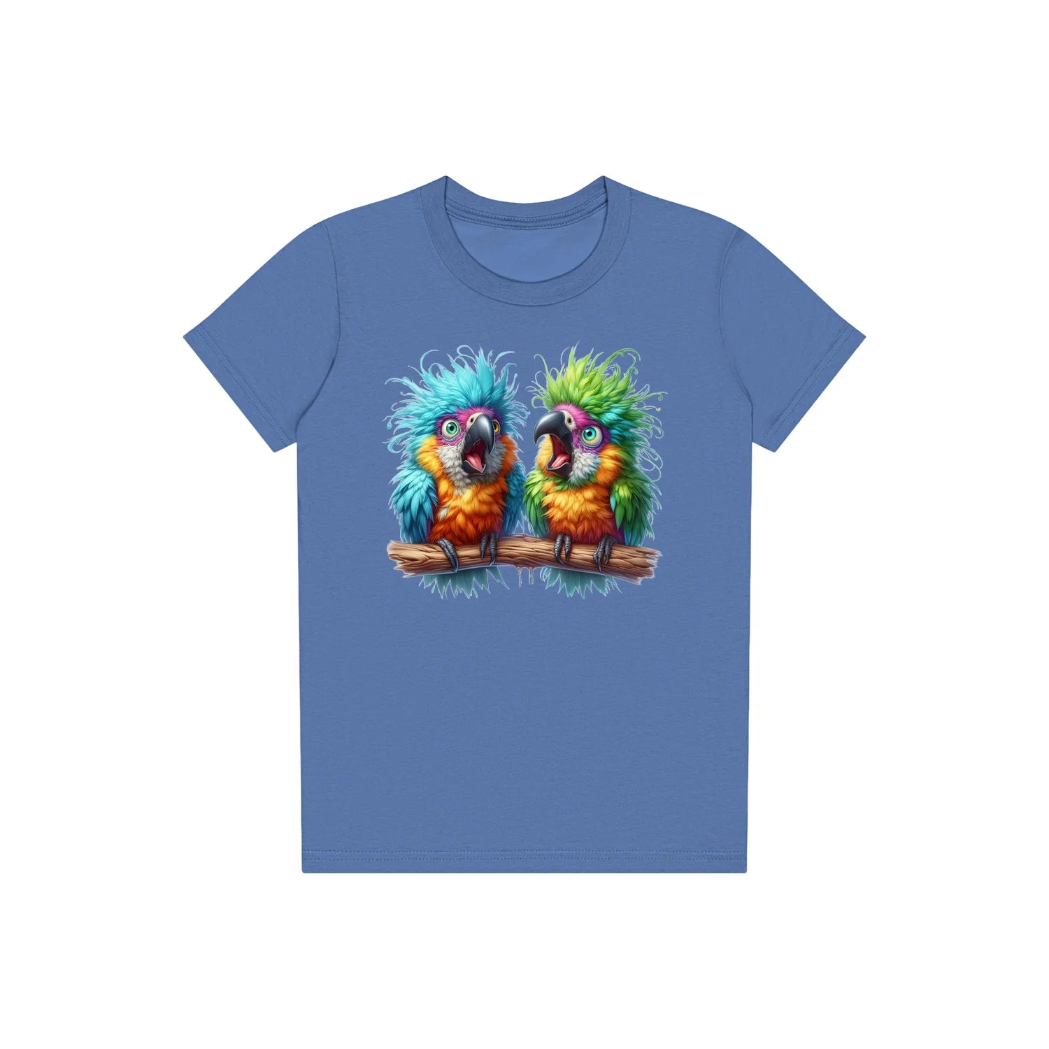 T-shirt Quirky Bird graphic 0005 - Columbia Blue