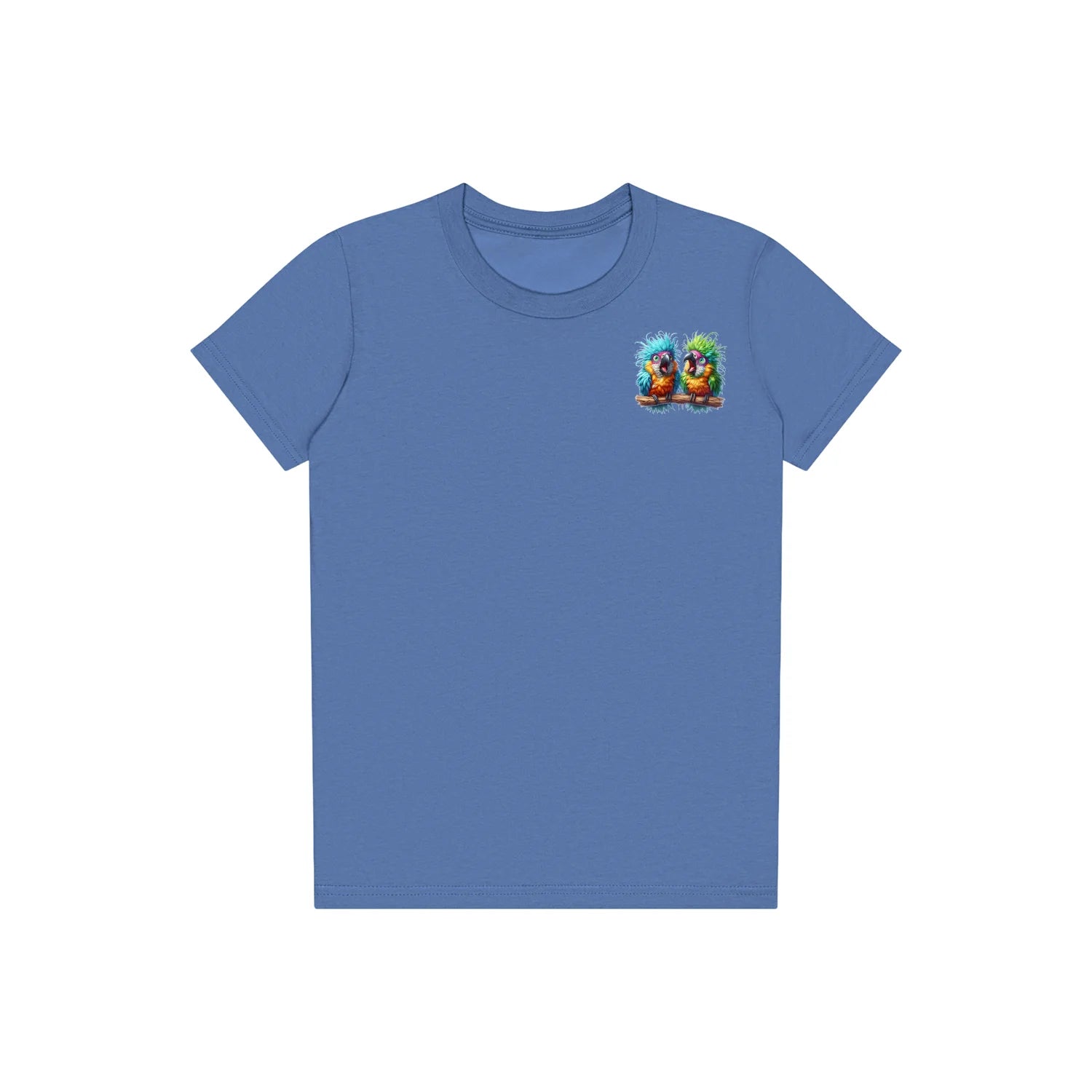 T-shirt Quirky Bird graphic 0005 - Columbia Blue