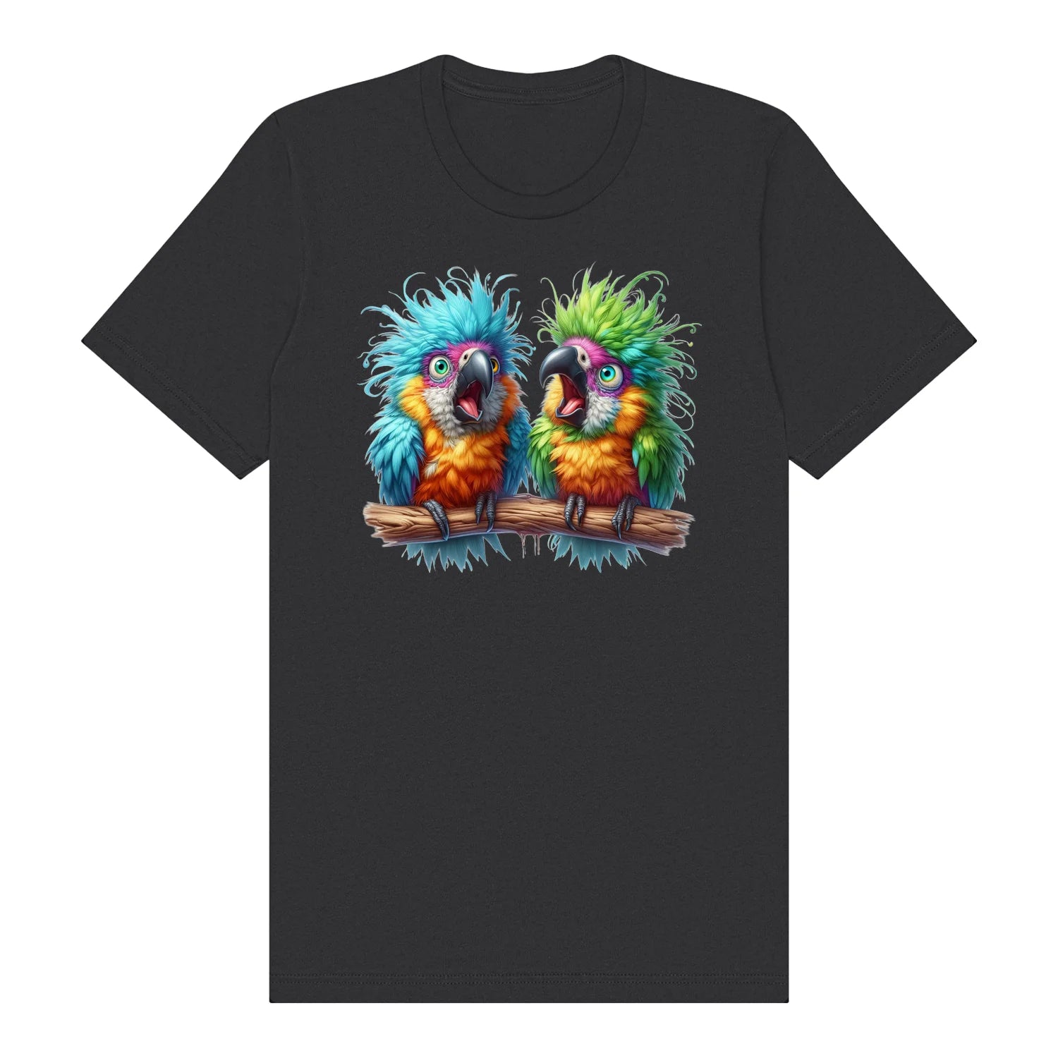 T-shirt Quirky Bird graphic 0005 - Dark Grey