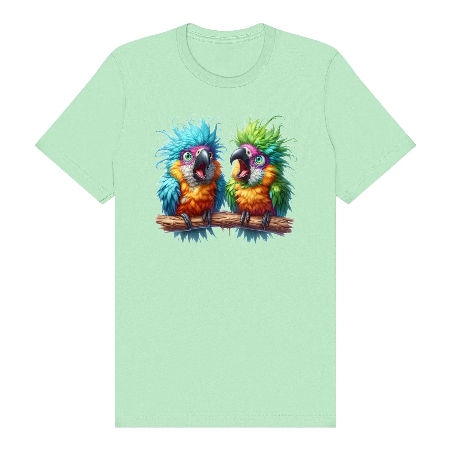T-shirt Quirky Bird graphic 0005 - Mint