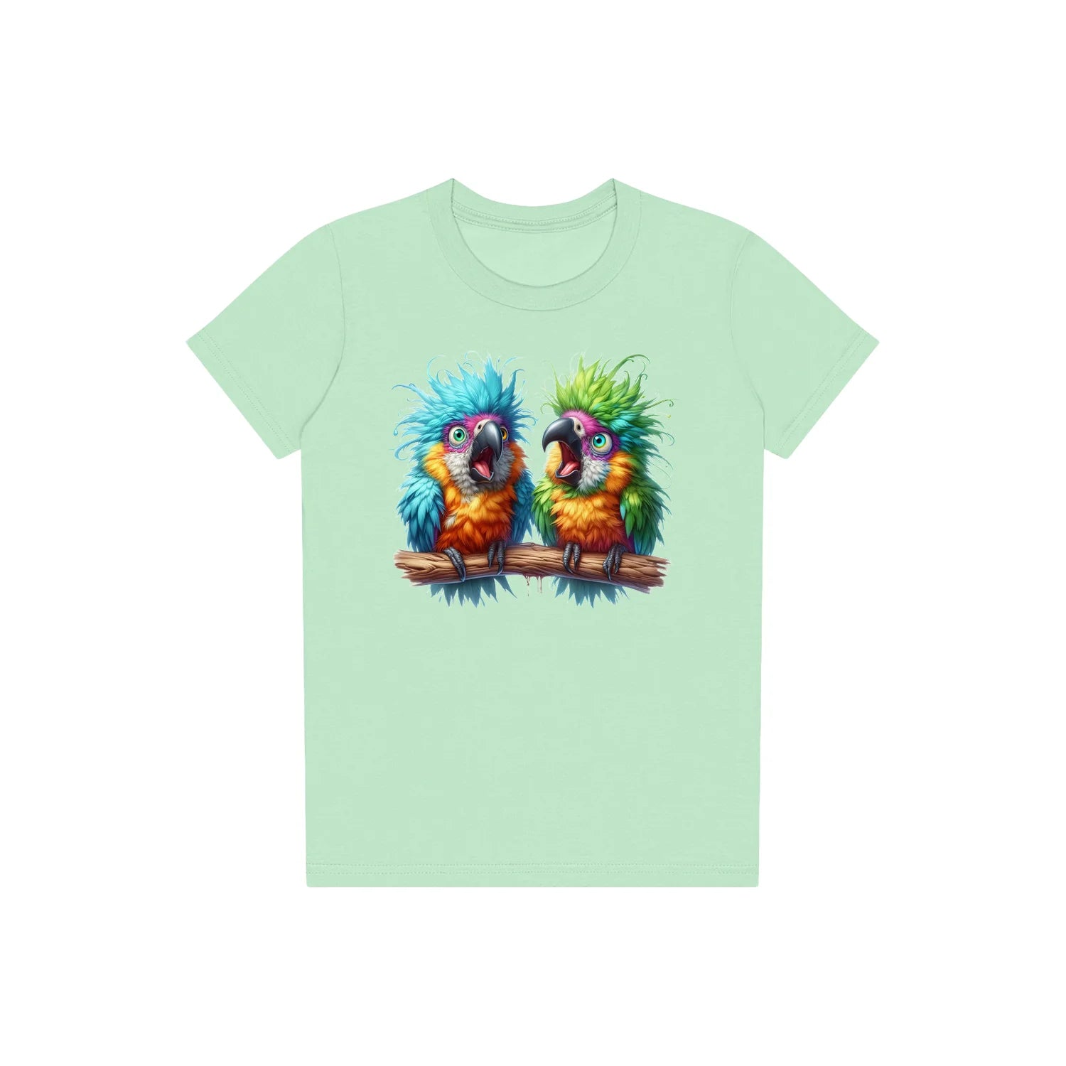 T-shirt Quirky Bird graphic 0005 - Mint