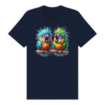 T-shirt Quirky Bird graphic 0005 - Navy