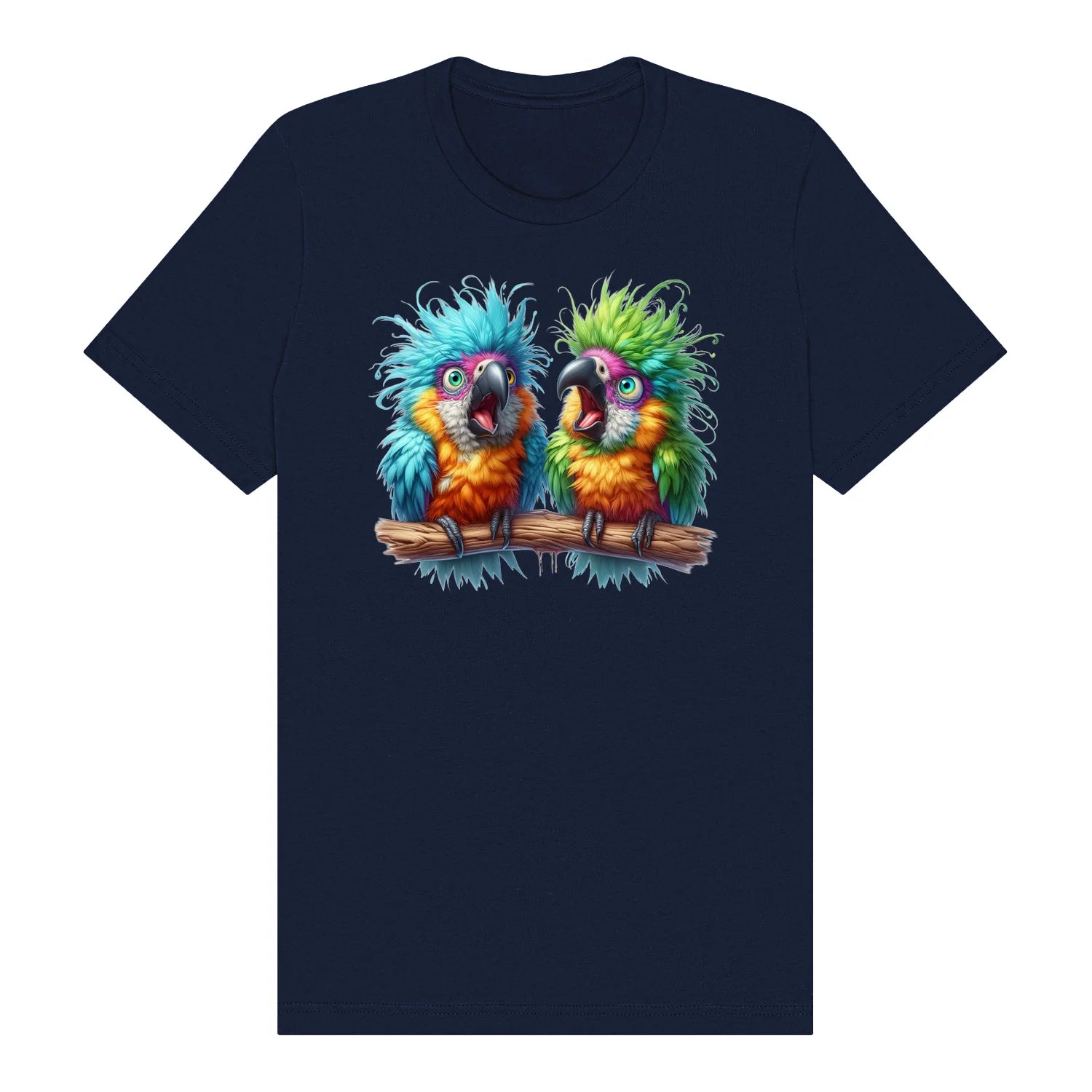T-shirt Quirky Bird graphic 0005 - Navy