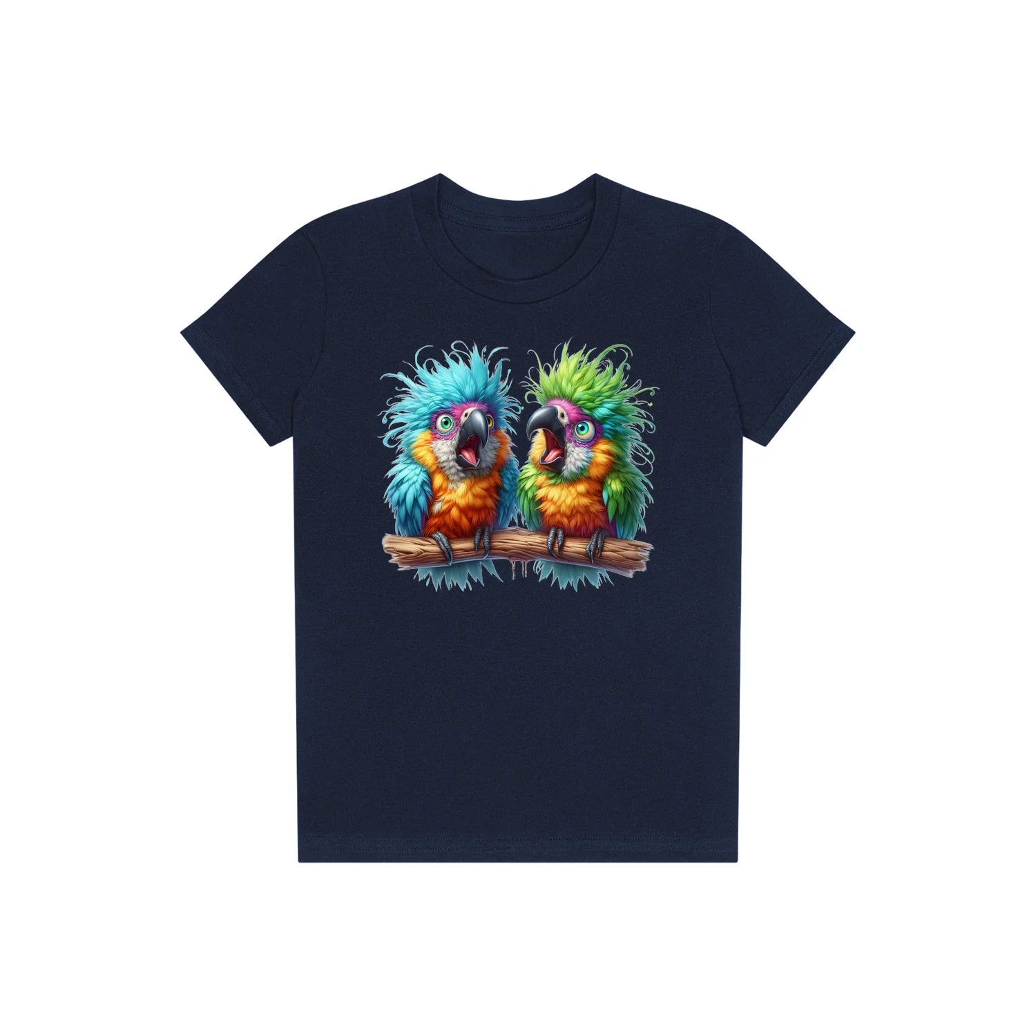 T-shirt Quirky Bird graphic 0005 - Navy