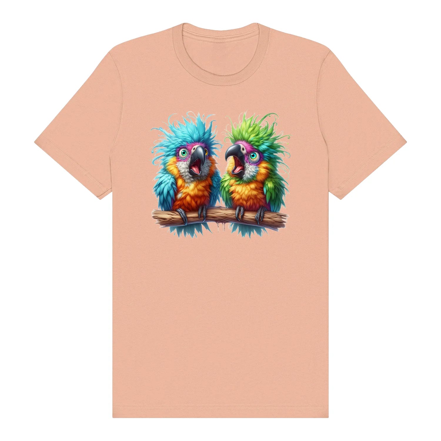 T-shirt Quirky Bird graphic 0005 - Peach