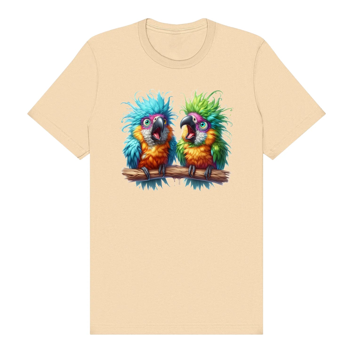 T-shirt Quirky Bird graphic 0005 - Soft Cream