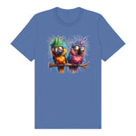 T-shirt Quirky Bird graphic 0006 - Columbia Blue