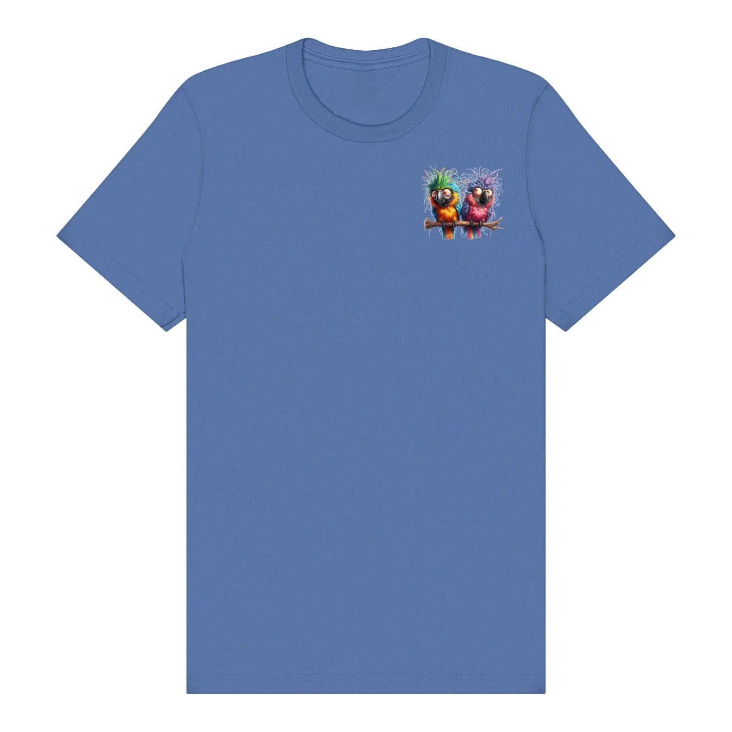 T-shirt Quirky Bird graphic 0006 - Columbia Blue
