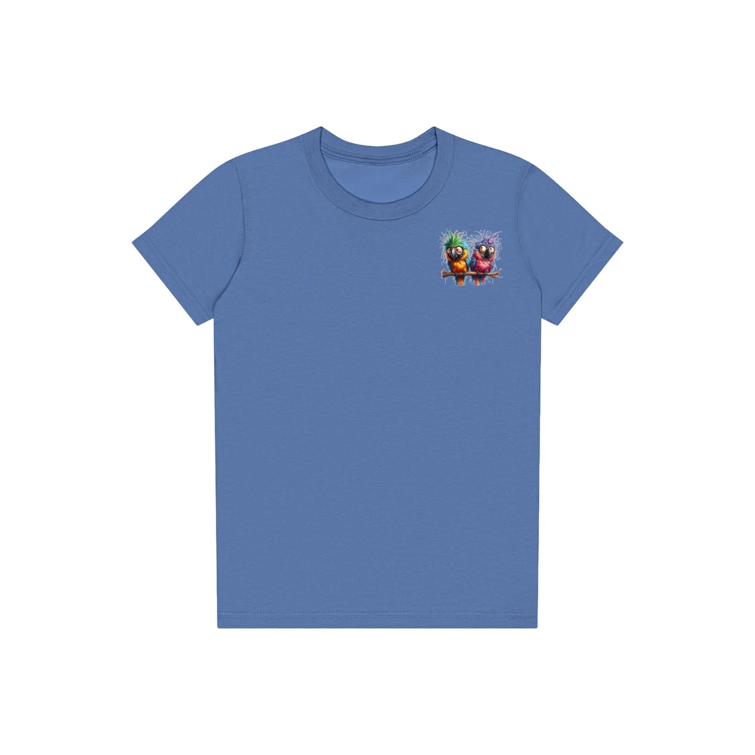 T-shirt Quirky Bird graphic 0006 - Columbia Blue