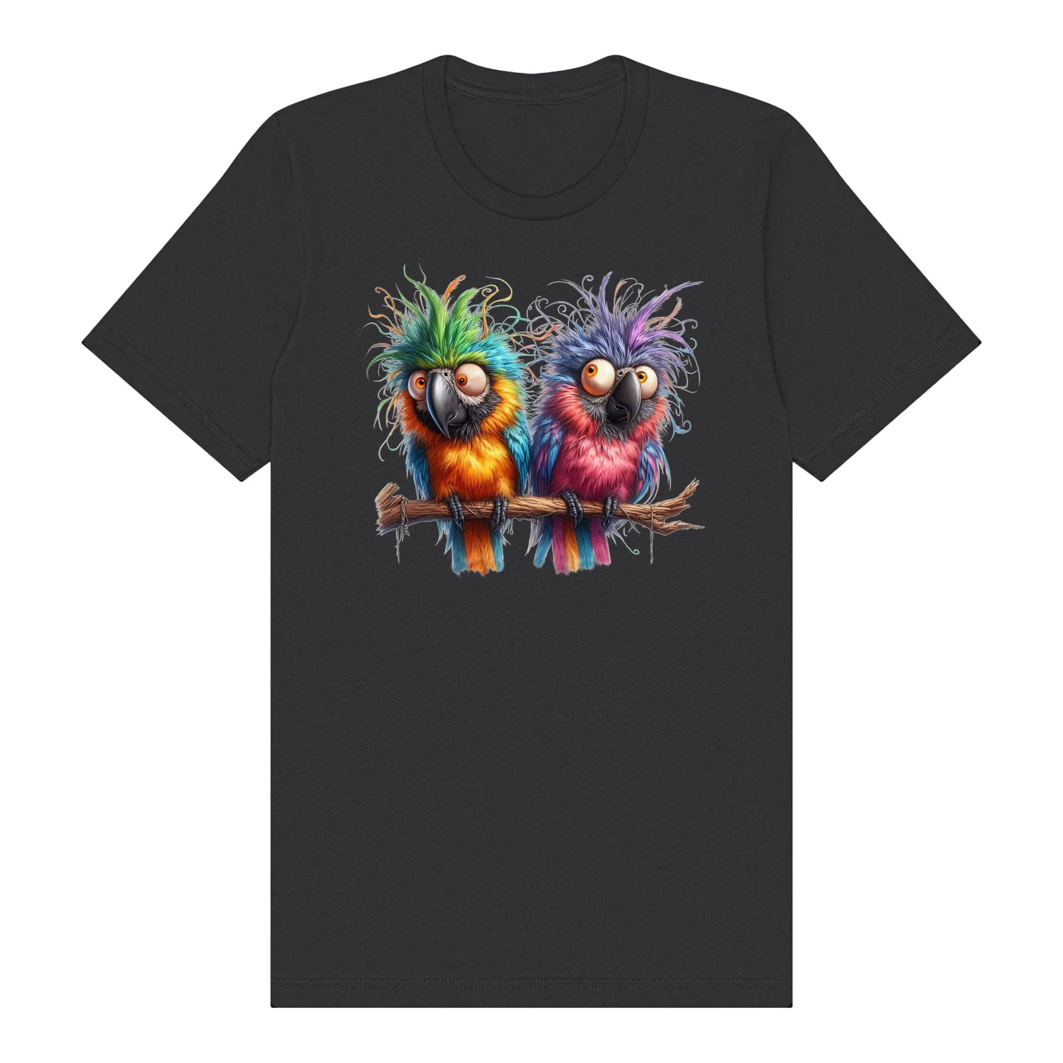 T-shirt Quirky Bird graphic 0006 - Dark Grey