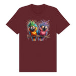 T-shirt Quirky Bird graphic 0006 - Maroon