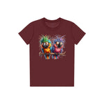 T-shirt Quirky Bird graphic 0006 - Maroon