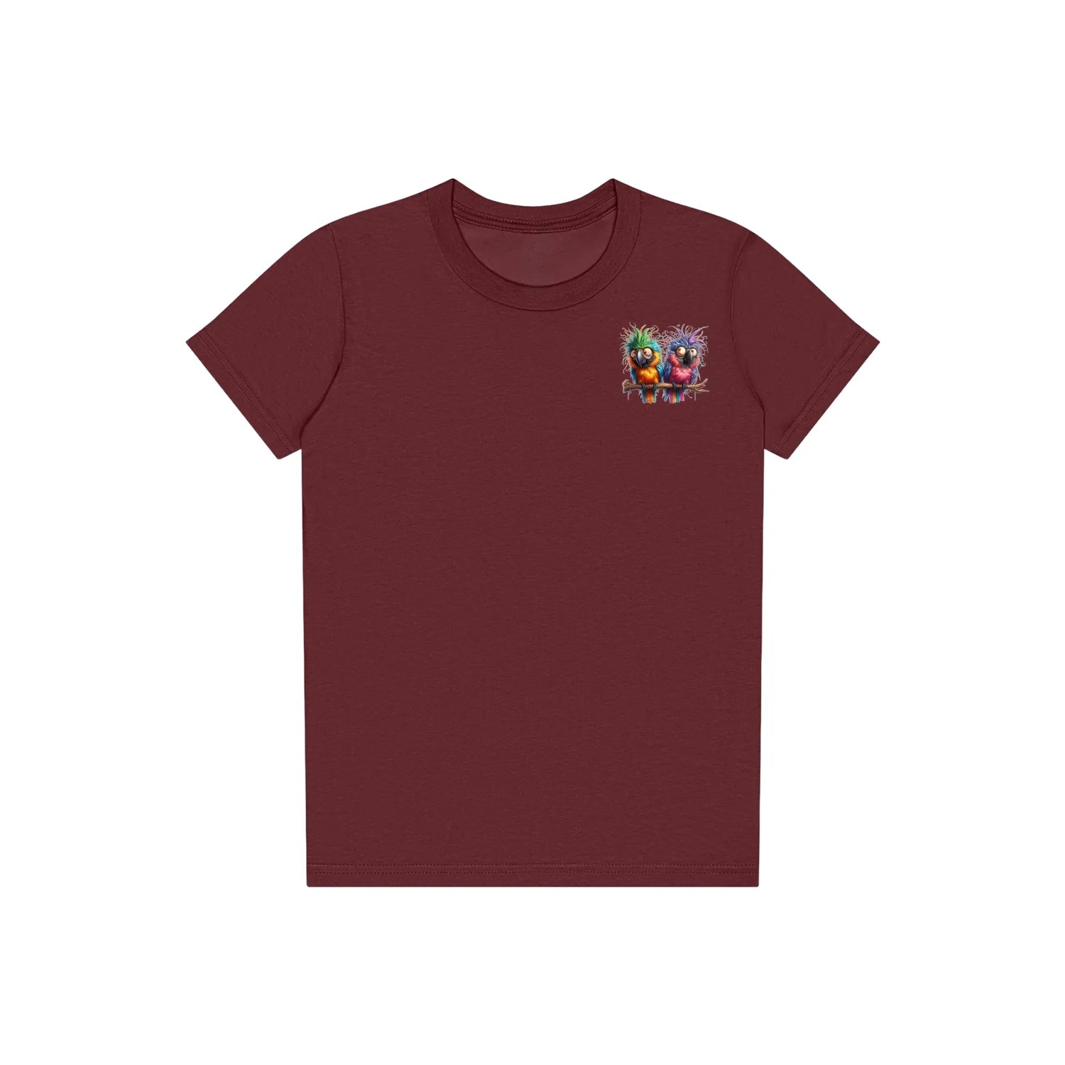 T-shirt Quirky Bird graphic 0006 - Maroon