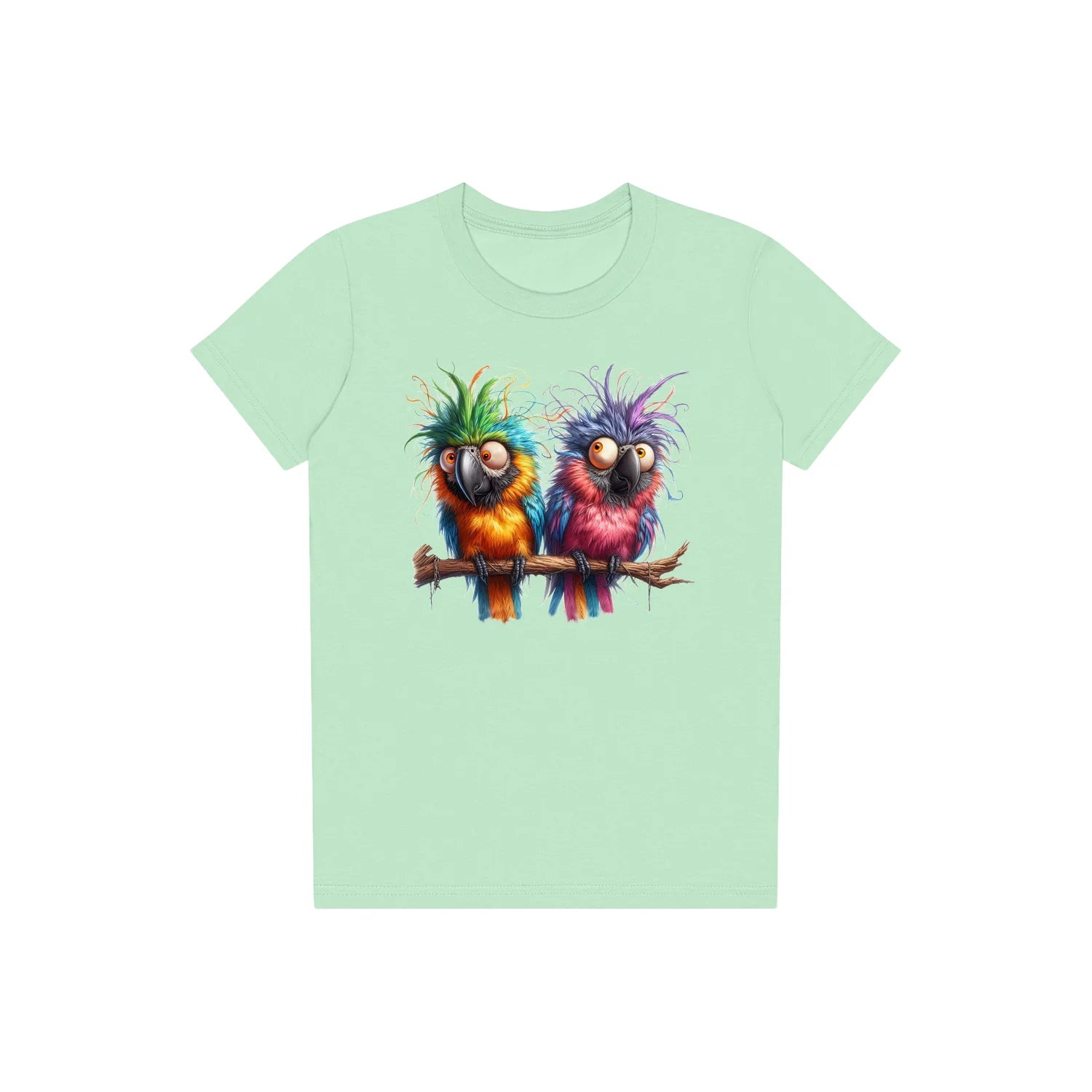 T-shirt Quirky Bird graphic 0006 - Mint