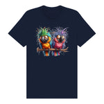 T-shirt Quirky Bird graphic 0006 - Navy