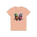 T-shirt Quirky Bird graphic 0006 - Peach