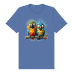 T-shirt Quirky Bird graphic 0007 - Columbia Blue