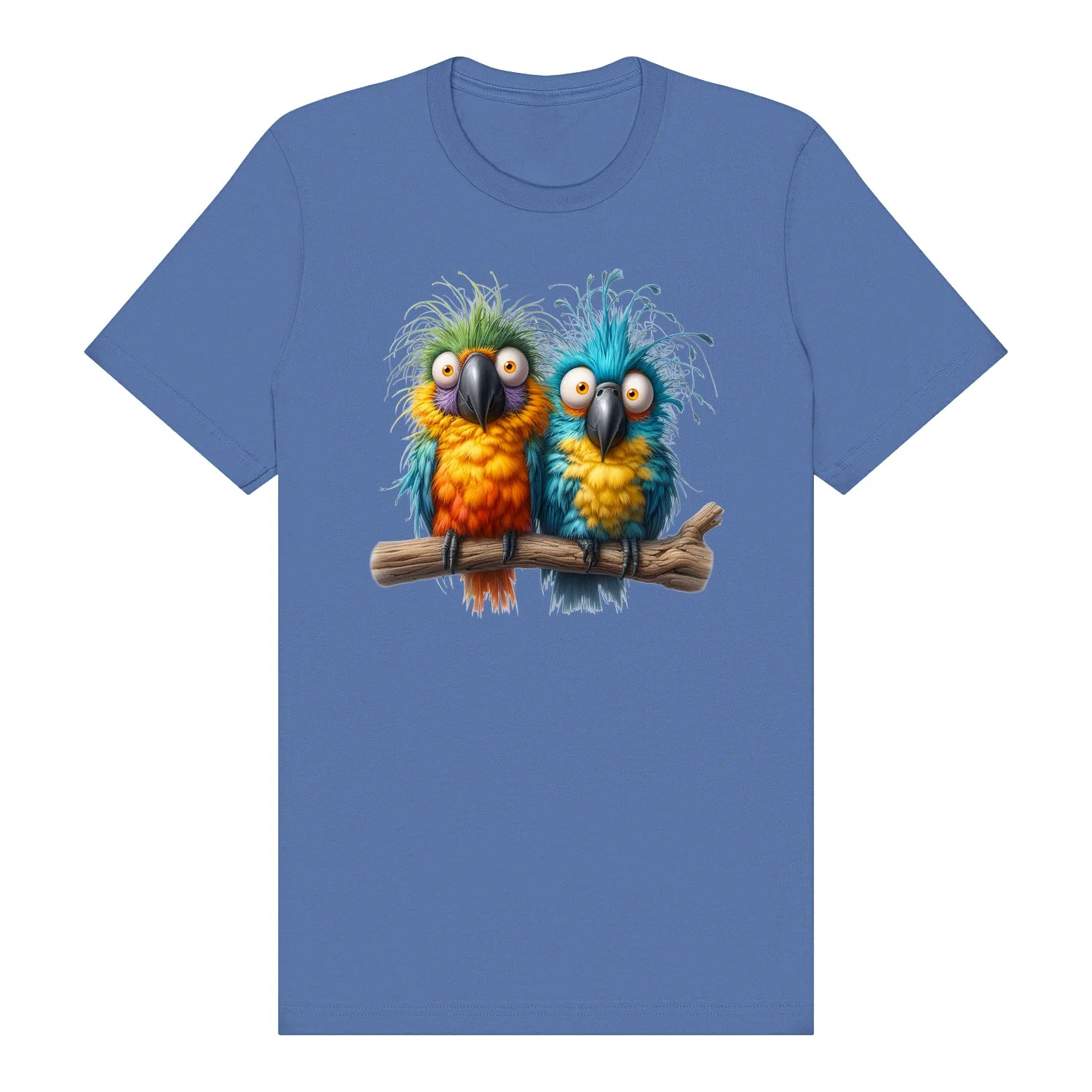 T-shirt Quirky Bird graphic 0007 - Columbia Blue