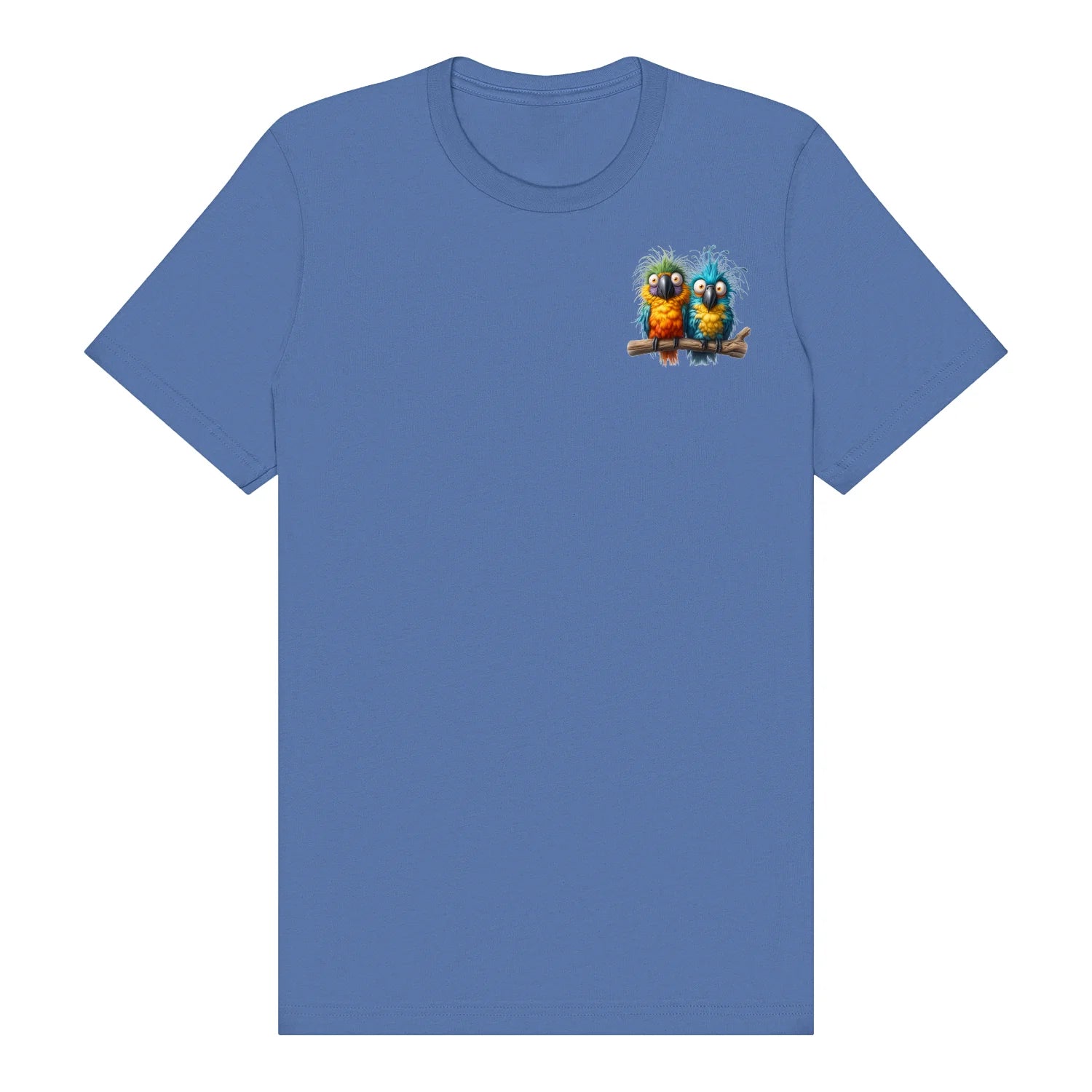 T-shirt Quirky Bird graphic 0007 - Columbia Blue