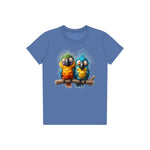 T-shirt Quirky Bird graphic 0007 - Columbia Blue