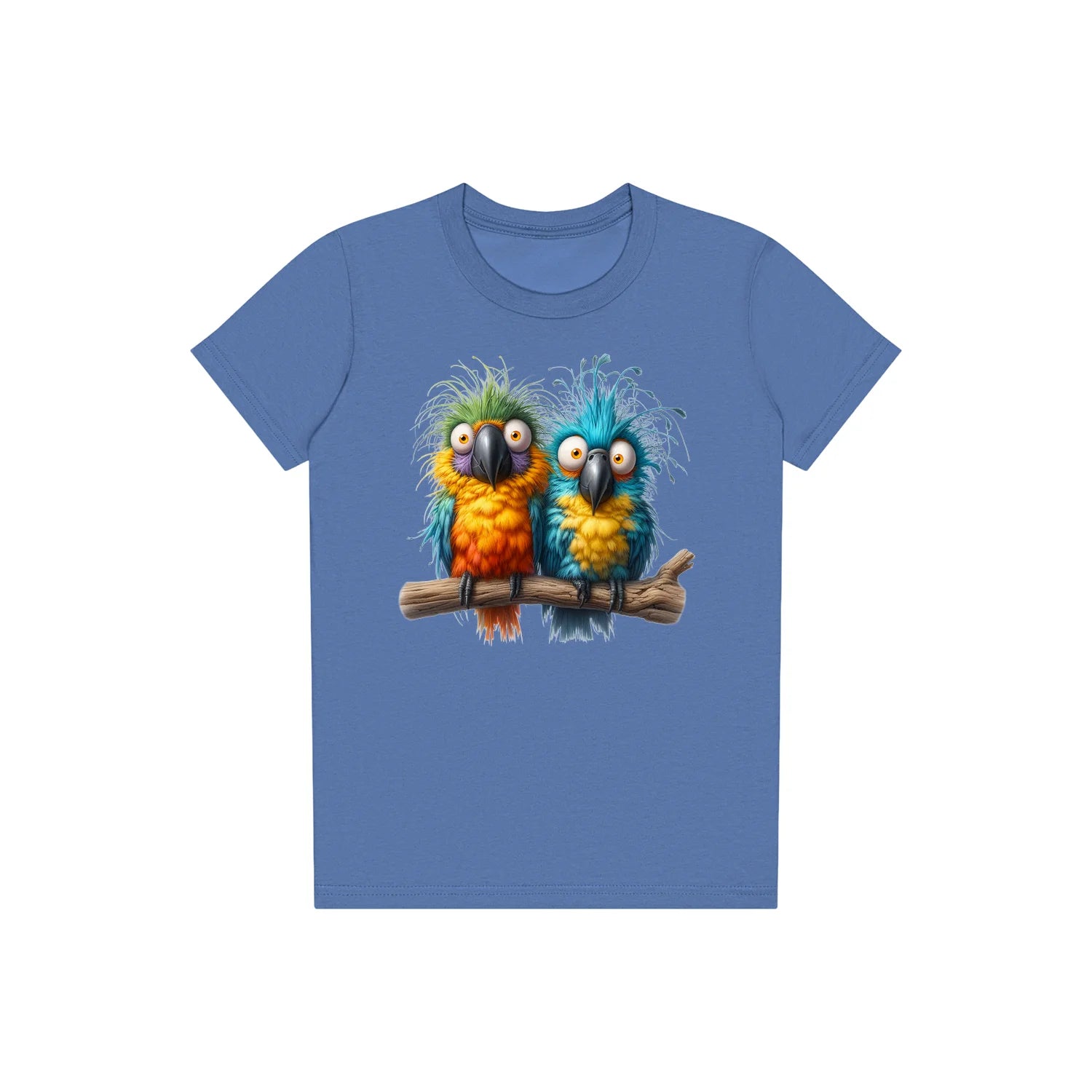 T-shirt Quirky Bird graphic 0007 - Columbia Blue