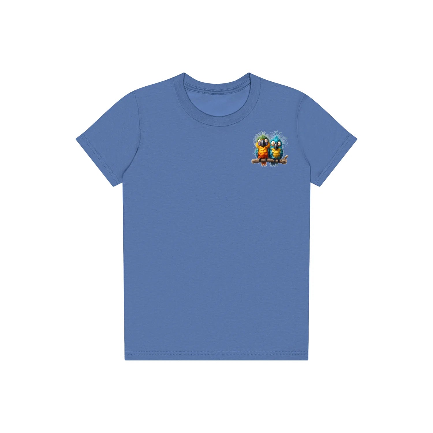 T-shirt Quirky Bird graphic 0007 - Columbia Blue