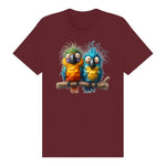 T-shirt Quirky Bird graphic 0007 - Maroon