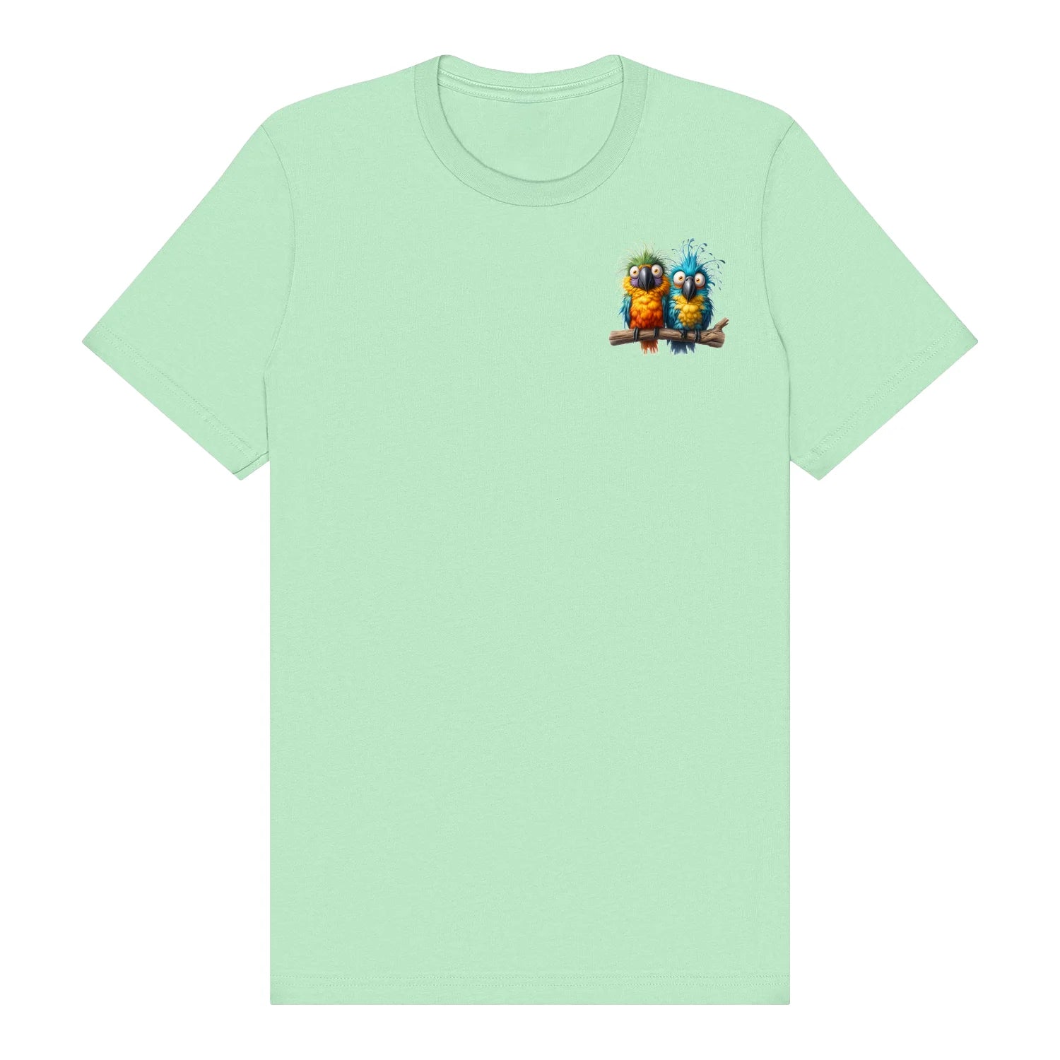 T-shirt Quirky Bird graphic 0007 - Mint