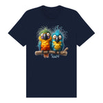 T-shirt Quirky Bird graphic 0007 - Navy