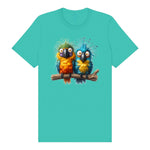 T-shirt Quirky Bird graphic 0007 - Teal