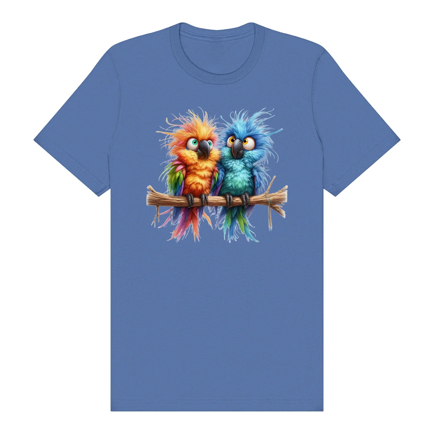 T-shirt Quirky Bird graphic 0008 - Columbia Blue
