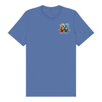 T-shirt Quirky Bird graphic 0008 - Columbia Blue