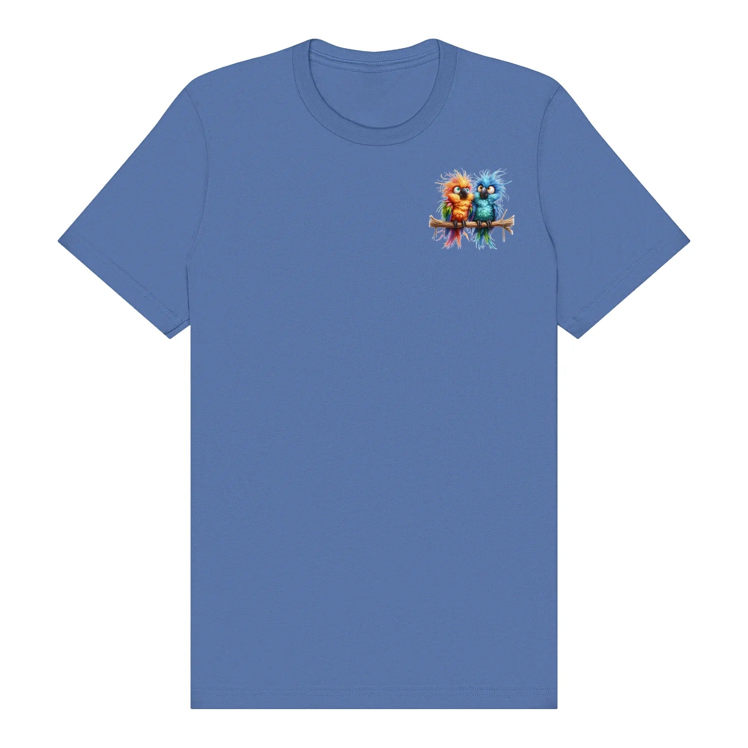 T-shirt Quirky Bird graphic 0008 - Columbia Blue