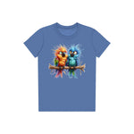 T-shirt Quirky Bird graphic 0008 - Columbia Blue