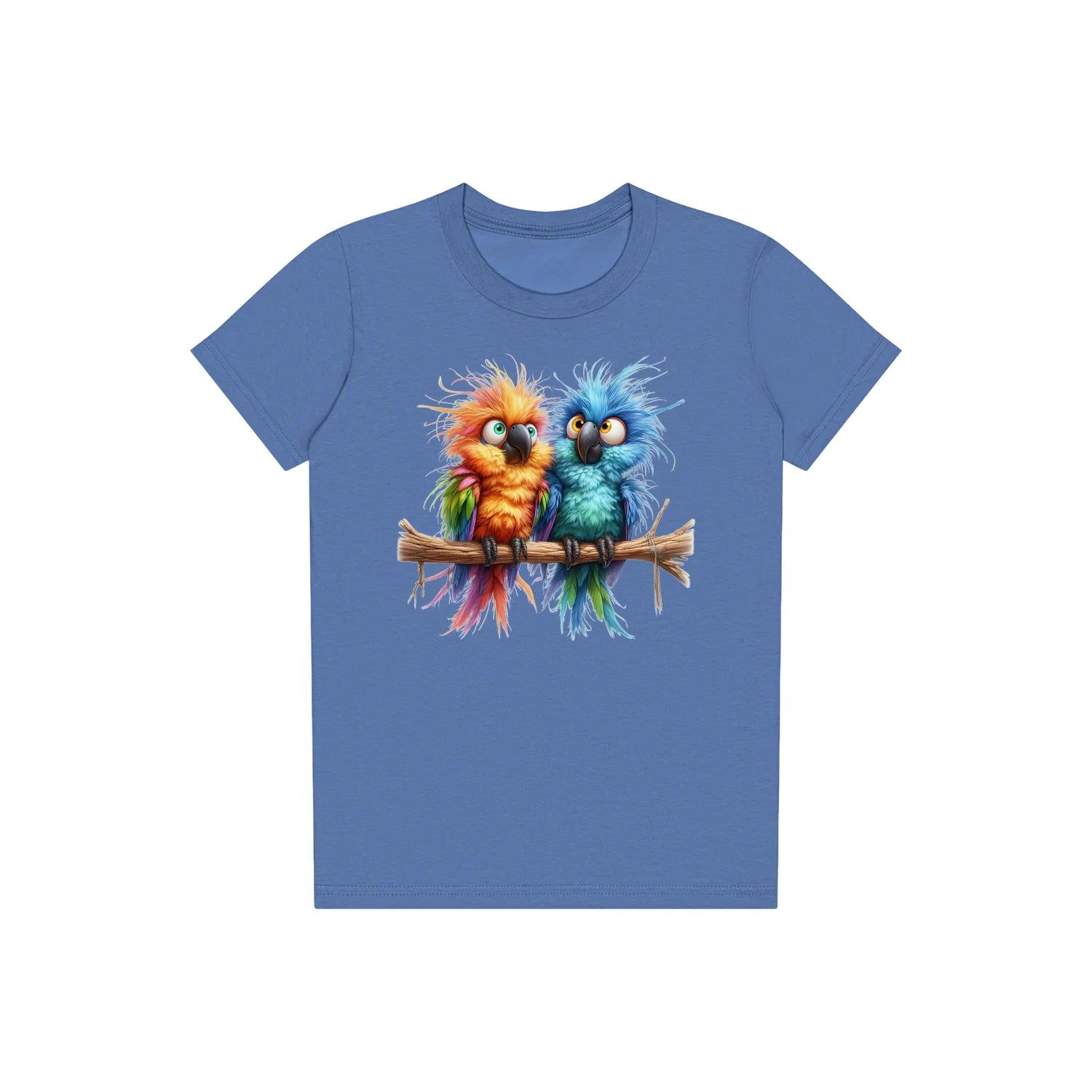 T-shirt Quirky Bird graphic 0008 - Columbia Blue