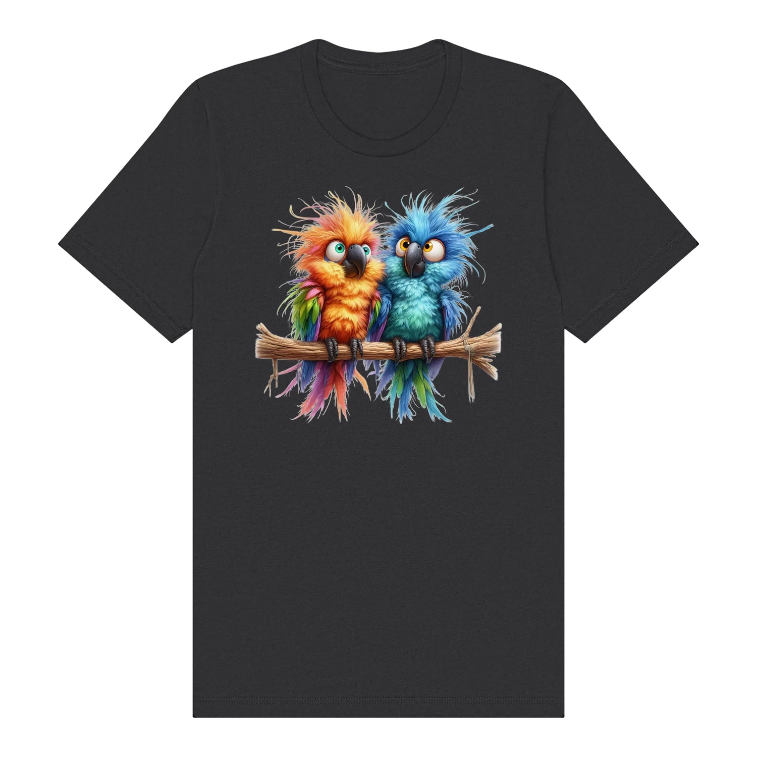 T-shirt Quirky Bird graphic 0008 - Dark Grey