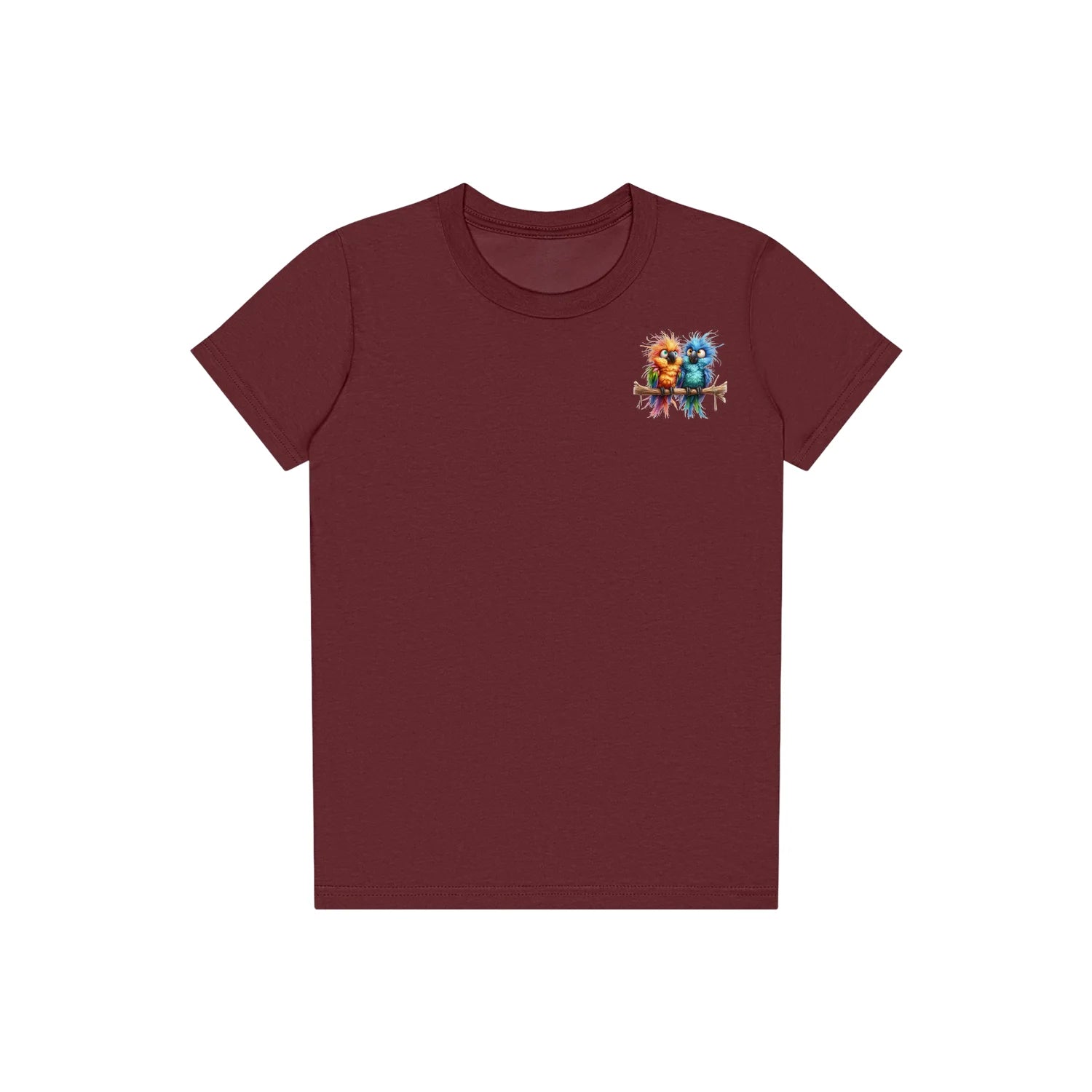 T-shirt Quirky Bird graphic 0008 - Maroon
